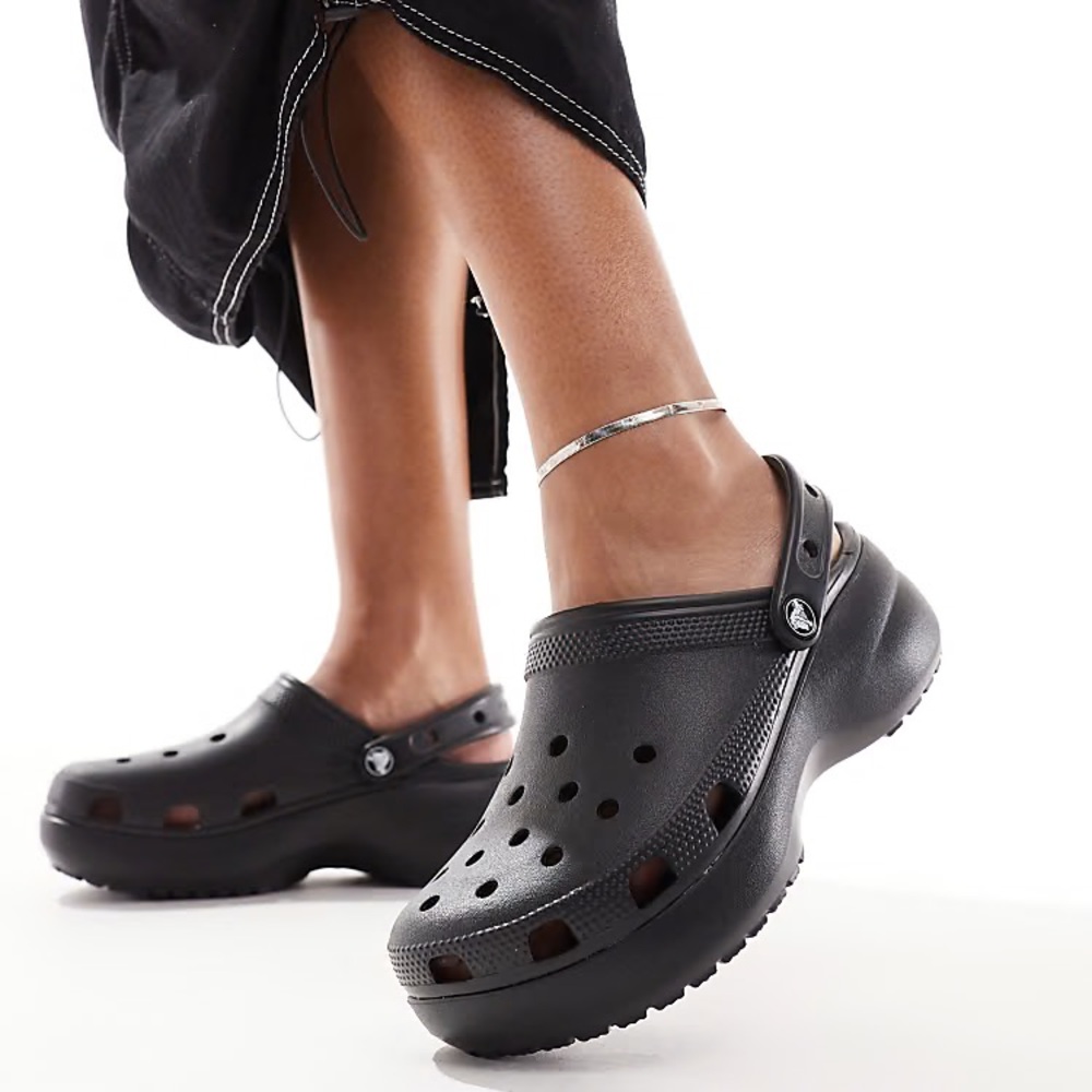 CROCS Black Women's Platform Clogs